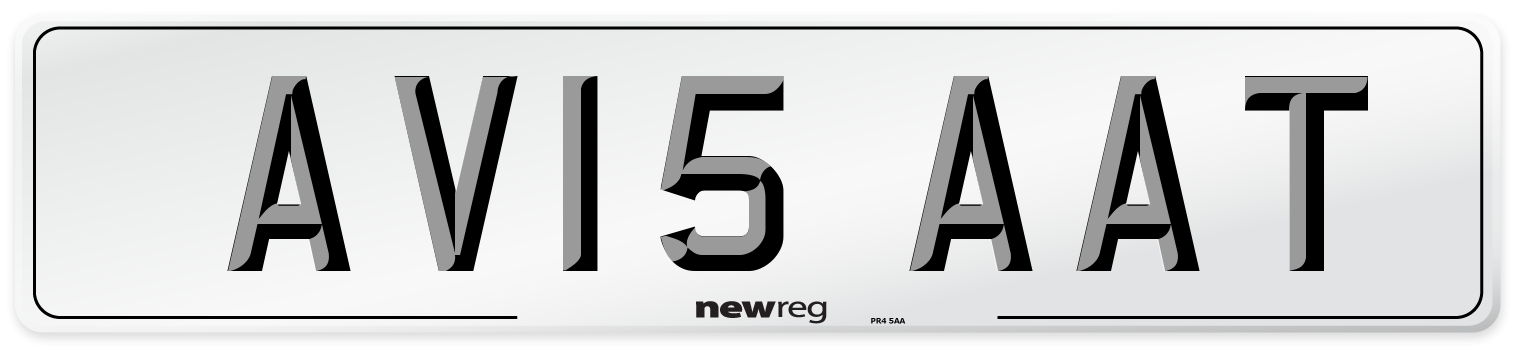 AV15 AAT Number Plate from New Reg